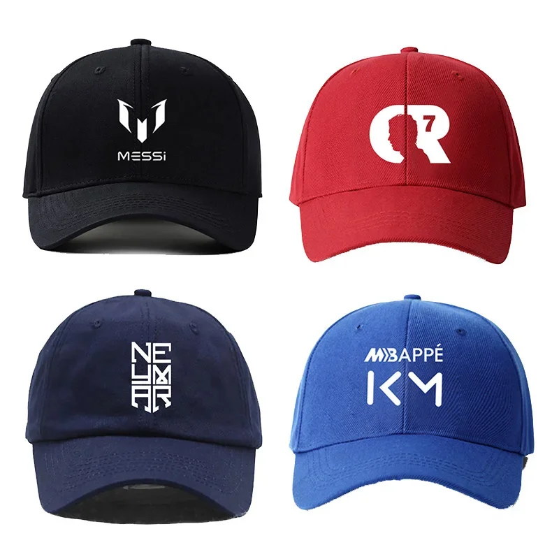 Top Trends: New Fashion Soccer Player Messi Ronaldo Mbappe Neymar Baseball Cap Men Women Students Football Star Fans Hat Cotton Shoppable Styles