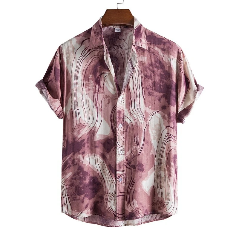 Top Trends: 2022 Summer Men's Floral Hawaiian Shirt Quick Dry Beach Casual Short Sleeve Button Vacation Shirt Harajuku Oversized Shoppable Styles