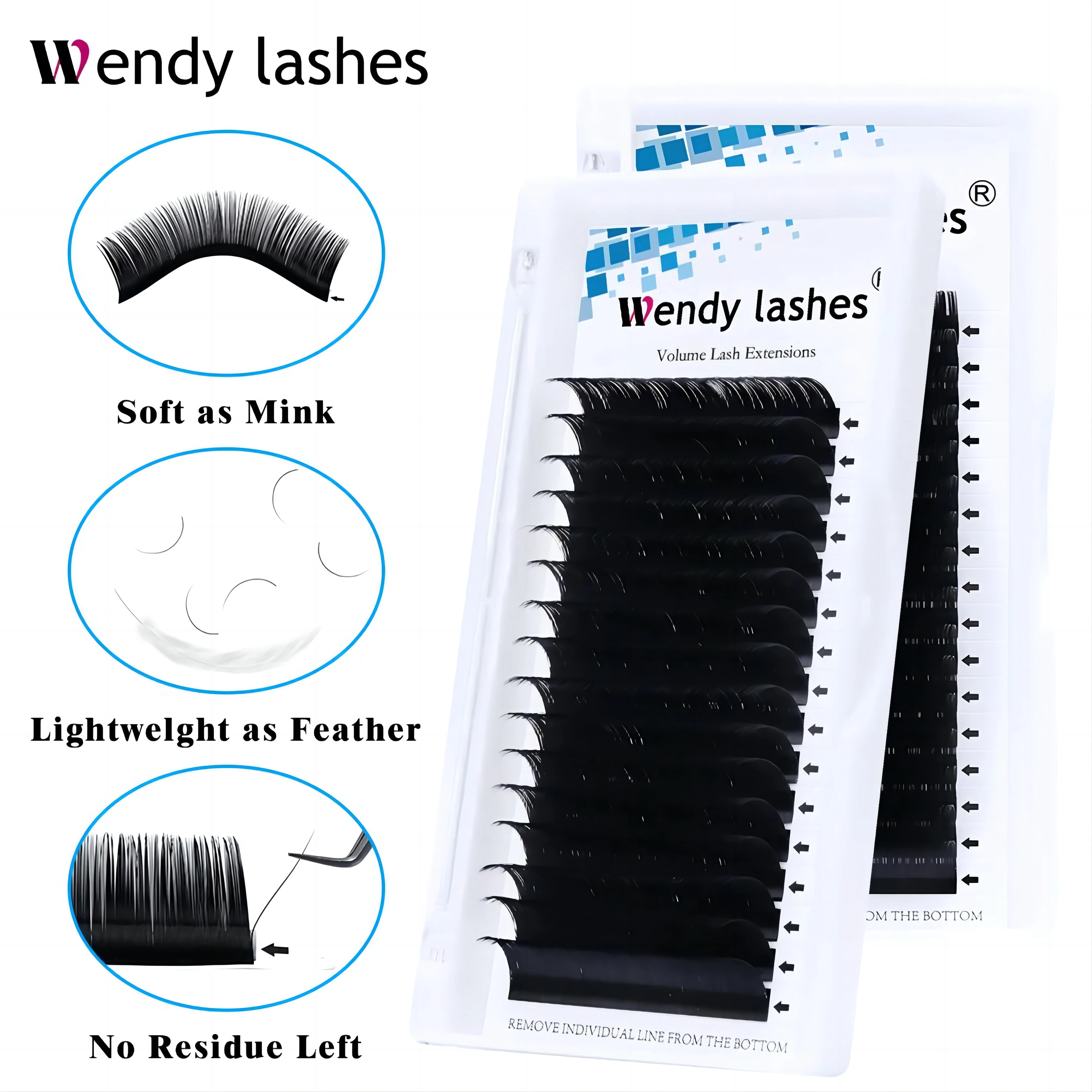 Top Trends: Wendy Lashes 16Lines Individual Lash Extension DD Curl Natural Faux Eyelash Extensions Soft Dark Black Matte For Professionals Shoppable Styles