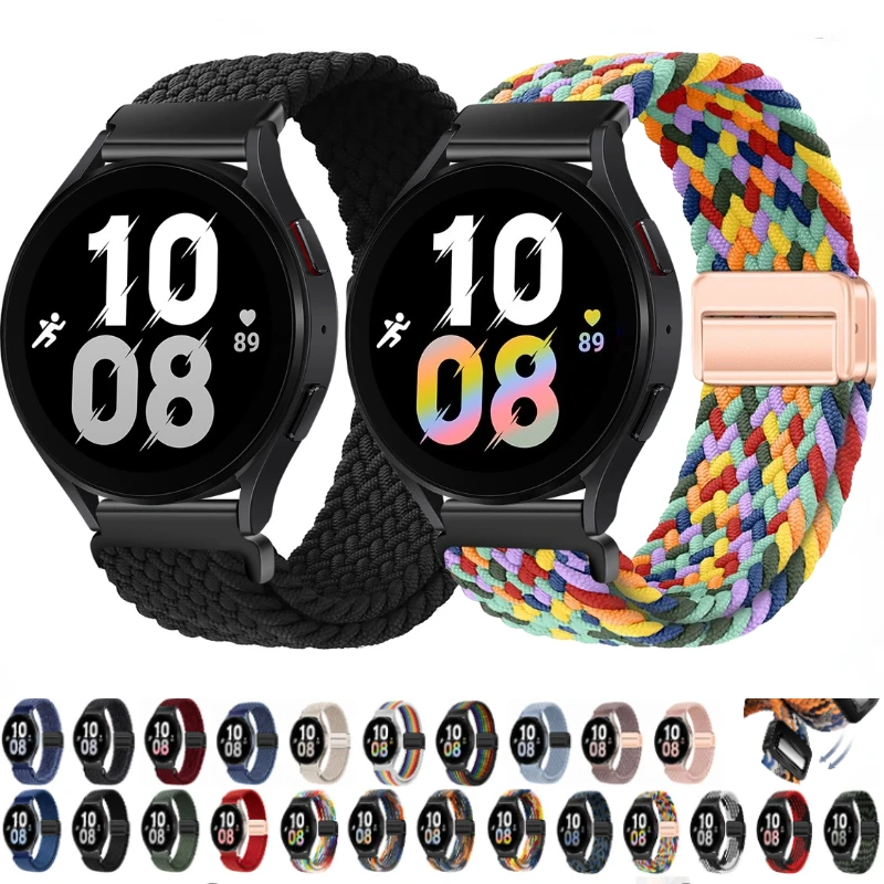 Top Trends: 20mm 22mm Braided Nylon Strap For Huawei Watch GT / GT3 Pro / Samsung Galaxy Watch 6 5 4 Magnetic Bracelet For Amazfit GTR / GTS Band Shoppable Styles