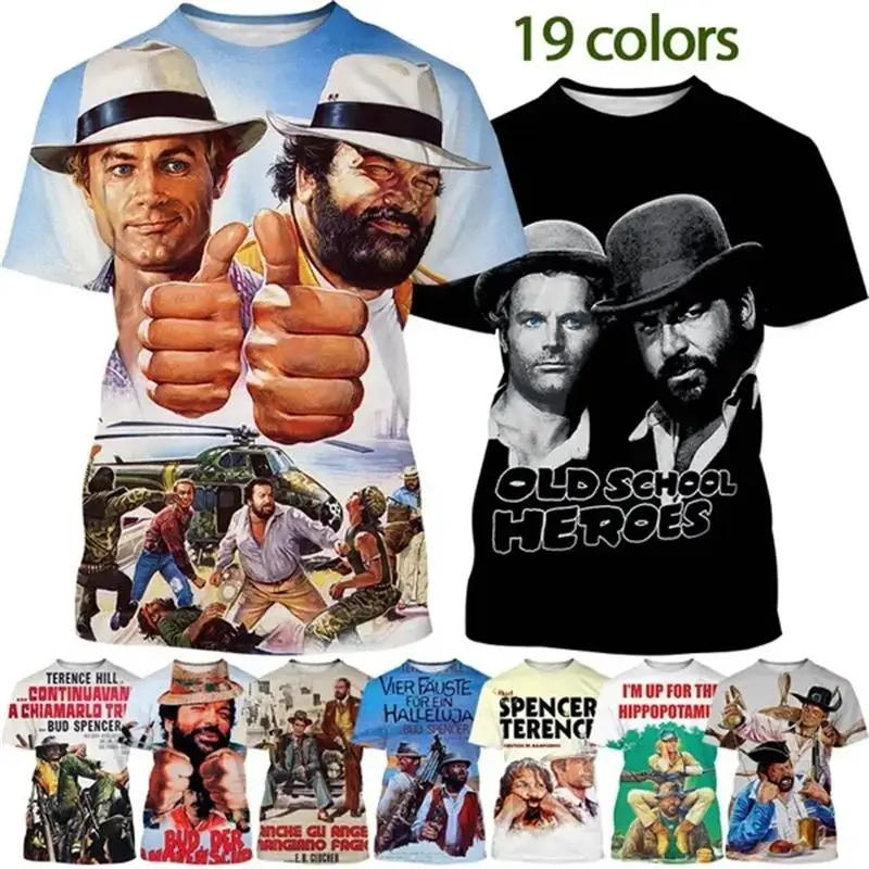 Top Trends: Bud Spencer Terence Hill Graphic T Shirts For Men Game T-shirt Womens Clothing Harajuku Fashion Streetwear Kids Tee Shirts Tops Shoppable Styles