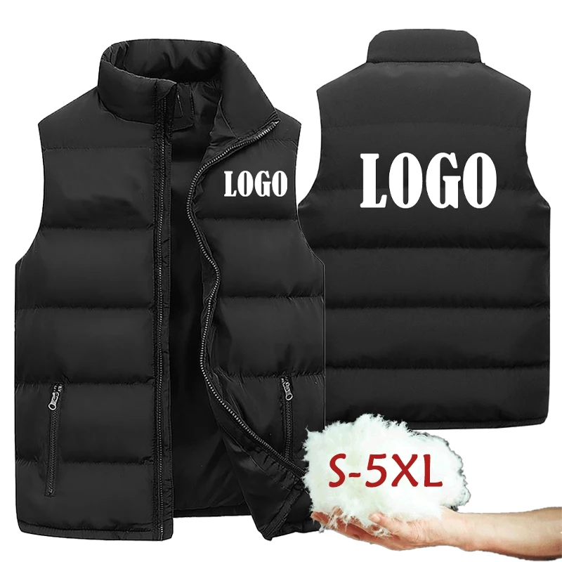 Top Trends: Customized Mens Vest Jacket Warm Sleeveless Jackets Winter Zipper Coat Autumn Stand-up Collar Casual Waistcoat Brand Clothing Shoppable Styles