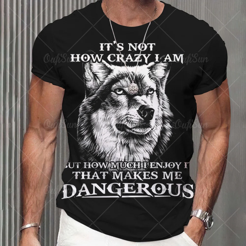 Top Trends: Vintage T-Shirts For Men 3D Wolf Printing Short Sleeve Top Fashion Street Hip Hop T Shirt Oversized Tee Shirt Men Clothing Hot Shoppable Styles - Image 5