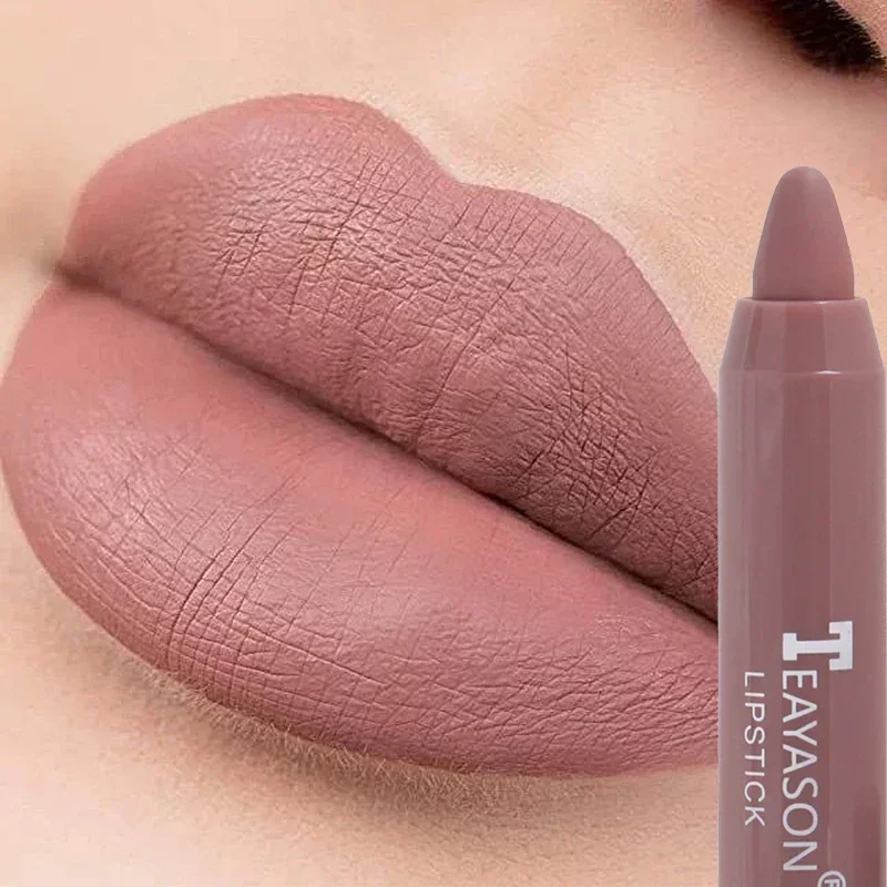 Top Trends: Nude Velvet Matte Lipstick Long Lasting Waterproof Color Rendering Non-stick Cup Lip Glaze Lips Liner Pencil Woman Cosmetics Shoppable Styles