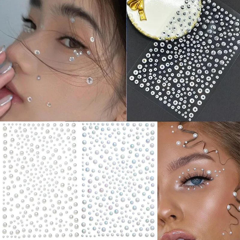 Top Trends: Rhinestone Stickers Self-Adhesive Glitter Gem Jewelry Stickers Hair Face Nails Makeup Clothes Shoes Bags DIY Crafts Decoration Shoppable Styles