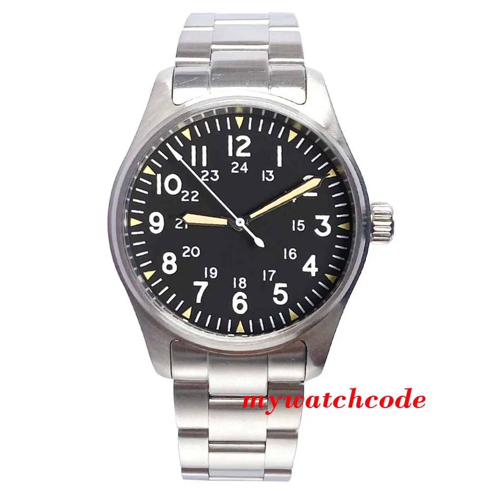 Top Trends: Tandorio 39mm NH35A PT5000 Brushed Pilot 200M Automatic Diving Men&#039;s Watch Luminous Dial Sapphire Glass Steel Band Reloj Hombre Shoppable Styles