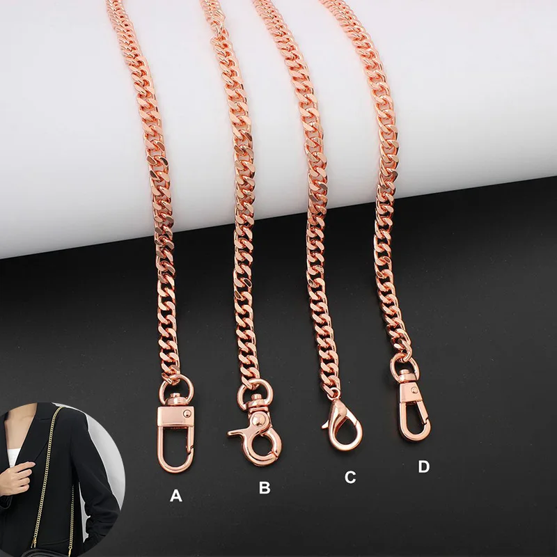 Top Trends: 7MM Rose Gold Aluminum Metal Chains For Women Crossbody Handbag Shoulder Bags Purse Strap DIY Replacement Handle Accessories Shoppable Styles