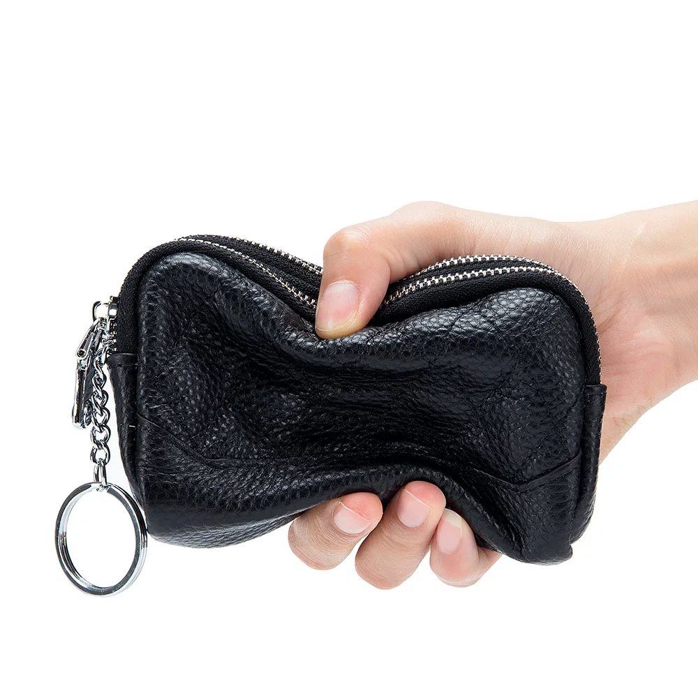 Top Trends: 2023 New Women Wallet Genuine Leather Double Zipper Coin Purse Bag Large Capacity Clutch Wallets With Keychain Ring Money Purses Shoppable Styles - Image 6