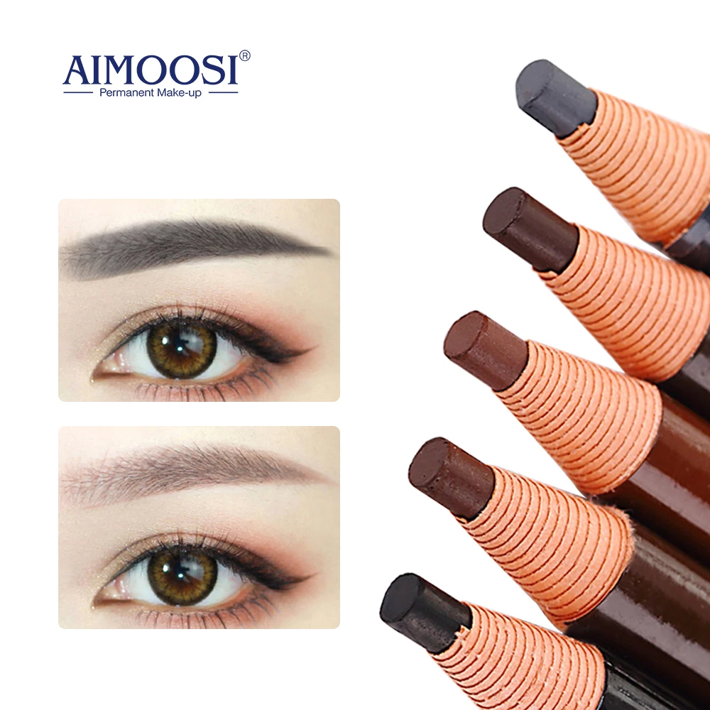 Top Trends: 5Pcs Eyebrow Pen 5 Colors Semi Permanent Makeup Tattoo Microblading Dark Brown Eyebrow Pencil Cosmetic Beauty Women Supplies Shoppable Styles