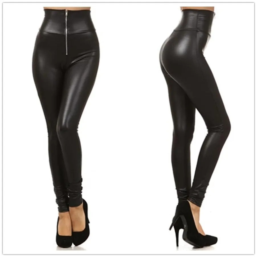 Top Trends: 2022 Winter Pants Leather Leggings Women&#039;s Casual Pu Warm Female Pencil Trousers Slim Fit Autumn High Waist Leather Pants Shoppable Styles