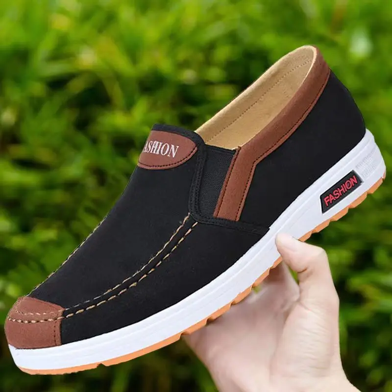 Top Trends: 2023 Spring And Autumn Men Fashion Casual Shoes Trend Canvas Shoes Cover Feet Men Flat Shoes Lightweight And Soft Walking Shoes Shoppable Styles