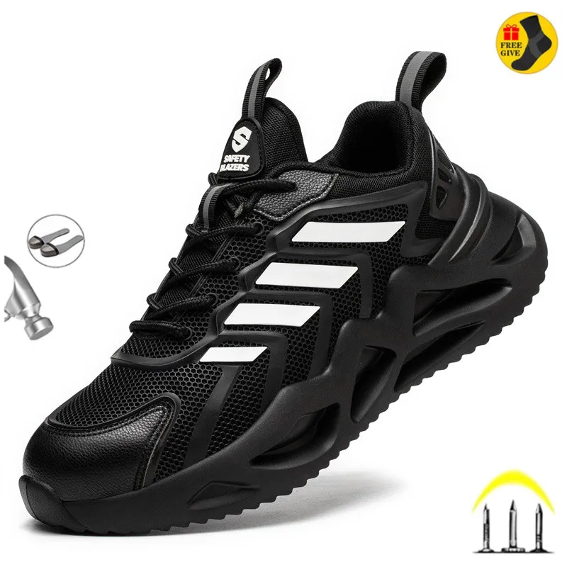 Top Trends: New 2022 Work Sneakers Steel Toe Shoes Men Safety Shoes Puncture-Proof Work Shoes Boots Fashion Indestructible Footwear Security Shoppable Styles