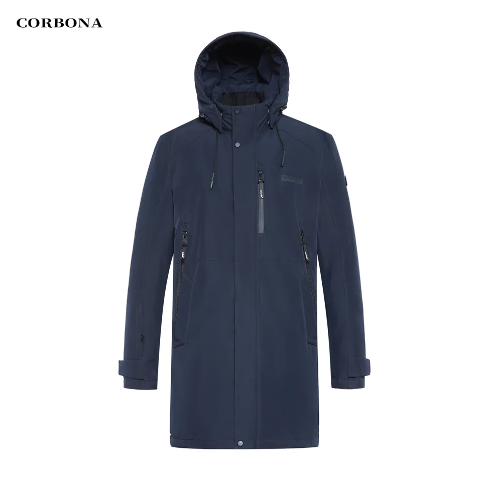 Top Trends: CORBONA 2023 New Men Winter Jacket Oversized Warm Windproof Coat Business Windbreaker DetachableHat Long Section To Keep Parka Shoppable Styles