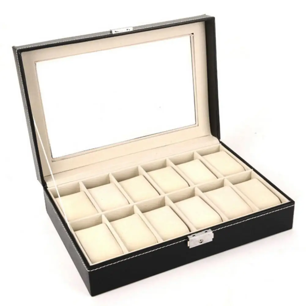 Top Trends: 6 / 10 / 12 / 20 Slots Faux Leather Wrist Watch Storage Box Display Case Organizer Shoppable Styles