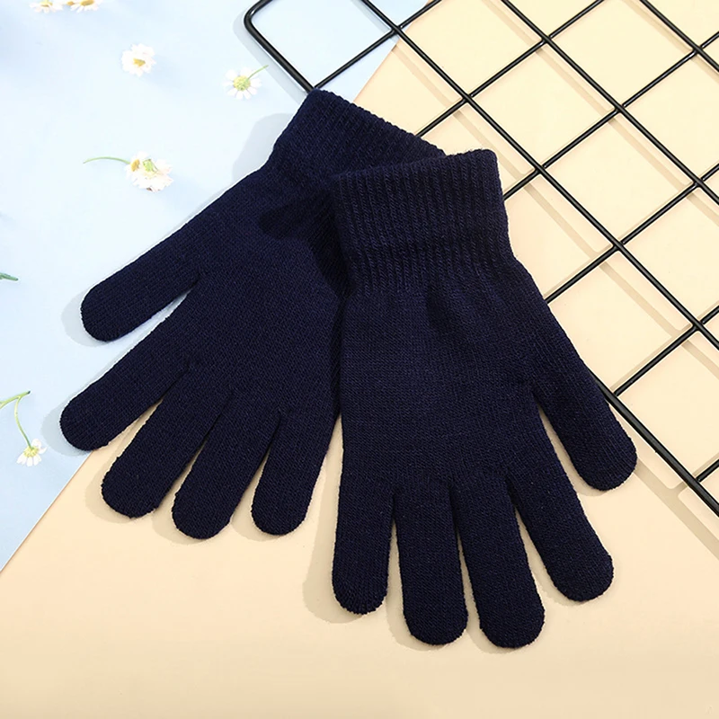 Top Trends: Winter Knitted Gloves Men Women Touch Screen Cold-proof Warm Full Finger Gloves Korean Style All-match Cycling Wool Gloves Shoppable Styles - Image 5