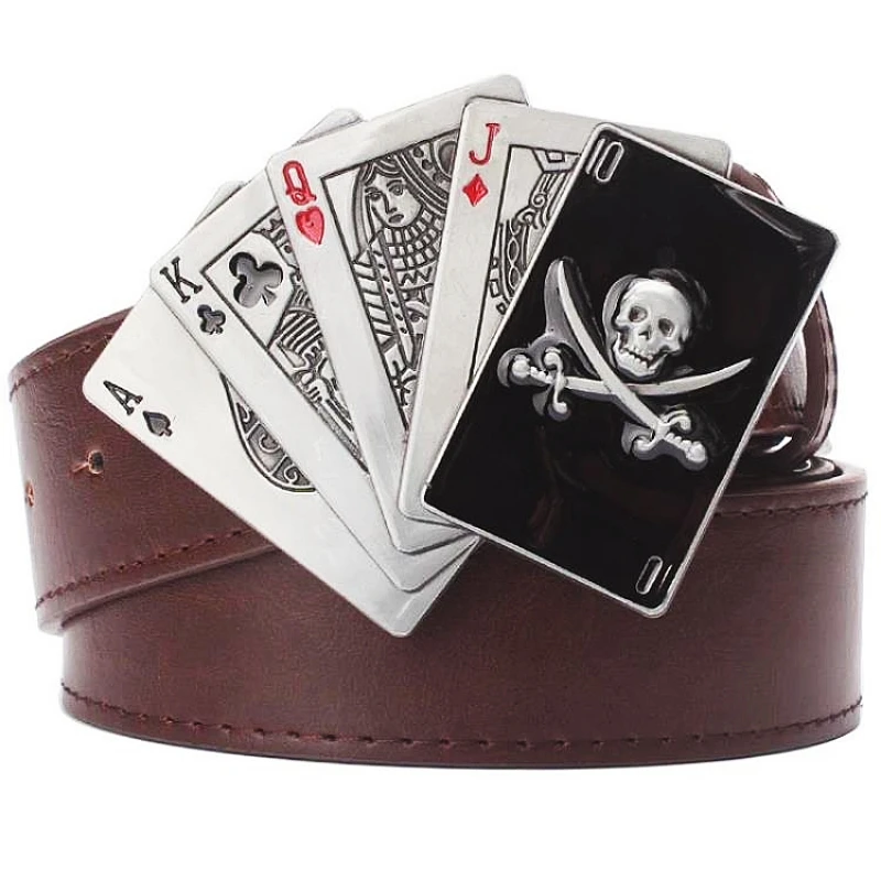 Top Trends: Lucky Gamble Skull Poker Death Betting Heavy Metal Rock Decorative Belt Punk Style Playing Card Buckle Street Hip Hop Waistband Shoppable Styles - Image 3