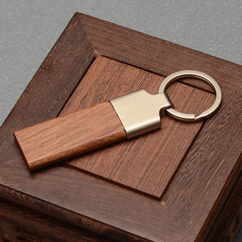 Top Trends: Customized Wooden Metal Keychain Blanks Rosewood Walnut Wood Engraved Key Chains For Hotel Personalized Car Logo Keyring Gift Shoppable Styles