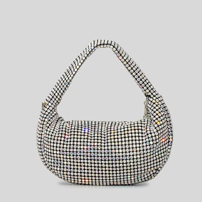 Top Trends: Luxury Diamonds Evening Clutch Bags Designer Rhinestone Women Handbags Shinny Party Purses Silver Crystal Mesh Bag 2023 Shoppable Styles