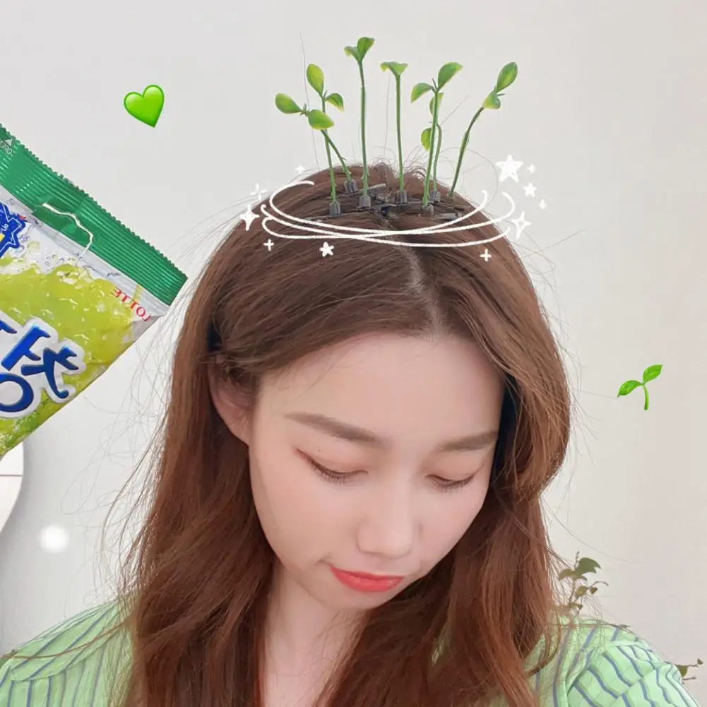 Top Trends: 100Pcs Bean Sprout Hair Clips Plant Hairpins Fake Leaf Funny Shape Green Sprout Decor Adult Children Hair Decoration Hair Clips Shoppable Styles