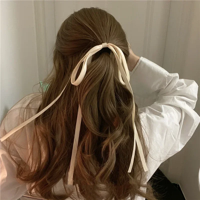 Top Trends: Cute Ribbon Bow Elastic Hair Bands Hair Rope Ties For Girls Women Headband Korean Hair Accessories Ponytail Holer Scrunchies Shoppable Styles