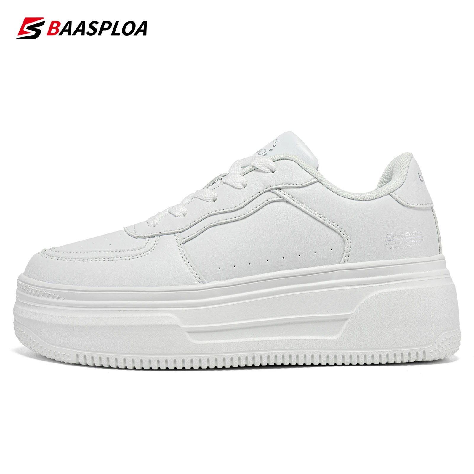 Top Trends: Baasploa Women Casual Sneakers Leather Platform Sneakers For Women Classics Comfort Skateboarding Shoes Non-Slip Shoppable Styles