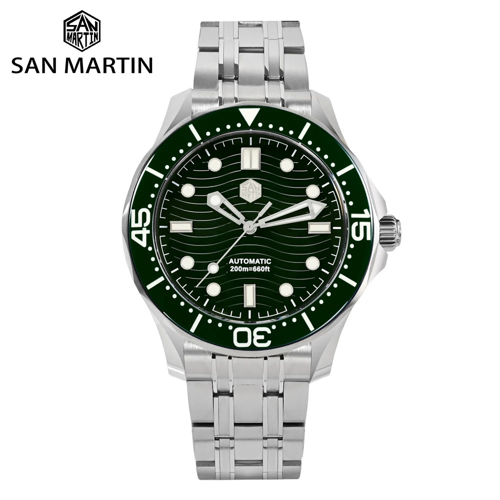 Top Trends: San Martin 42mm Stainless Steel Men Luxury Diver Watch YN55 Automatic Mechanical Sapphire BGW9 Full Luminous 20Bar Waterproof Shoppable Styles