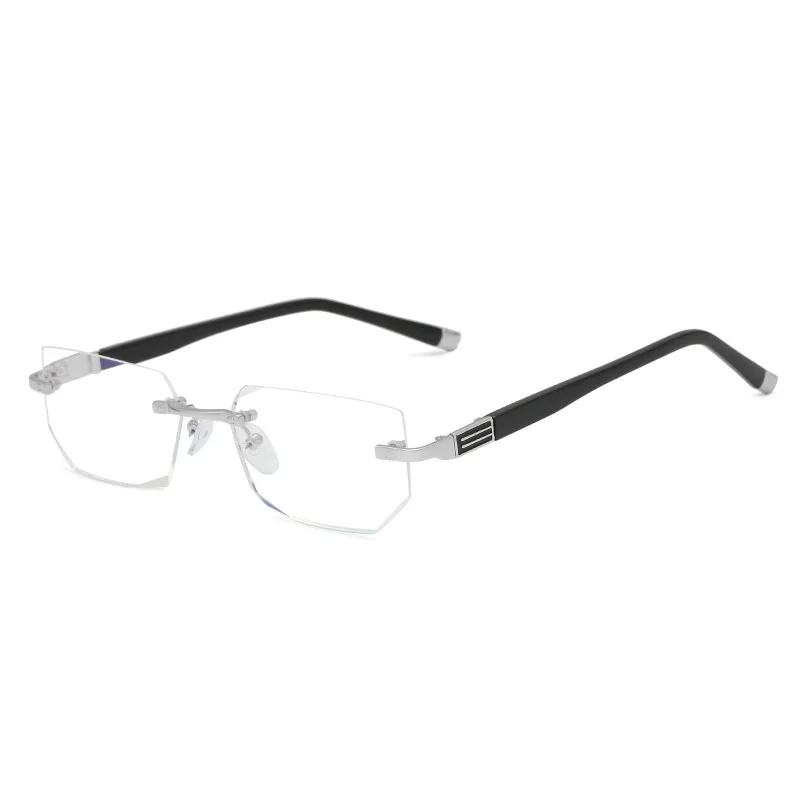 Top Trends: Men Women Square Reading Glasses Business HD Lens Rimless Eyeglasses Women's Trendy Presbyopia Prescription Eyewear + 1.0 To + 4.0 Shoppable Styles - Image 4