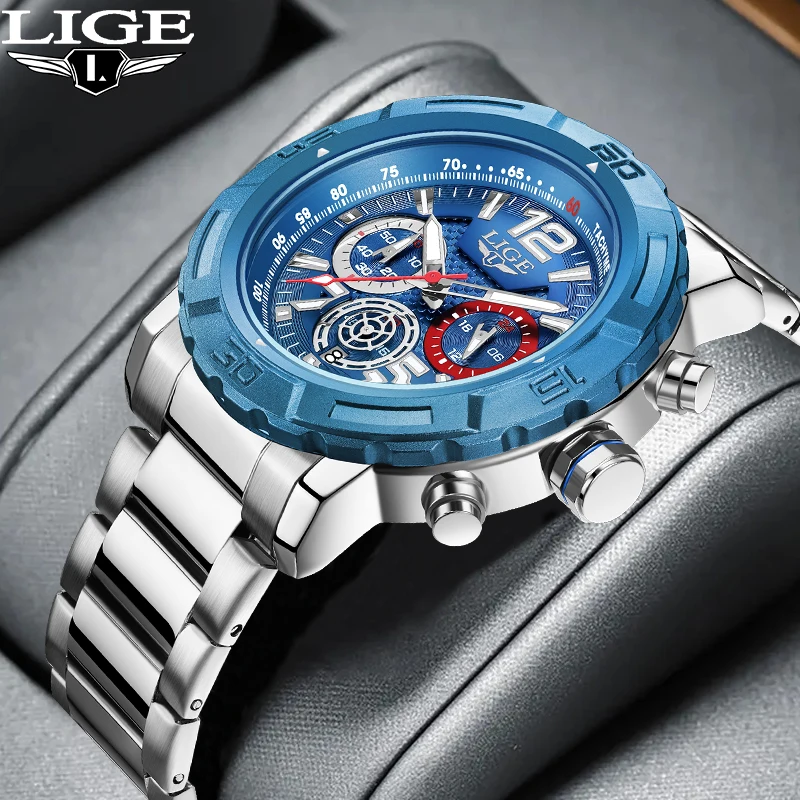 Top Trends: LIGE Top Brand Luxury Watch For Men Fashion Waterproof Quartz Men&#039;s Watches Stainless Steel Band Calendar Clocks Male Wristwatch Shoppable Styles