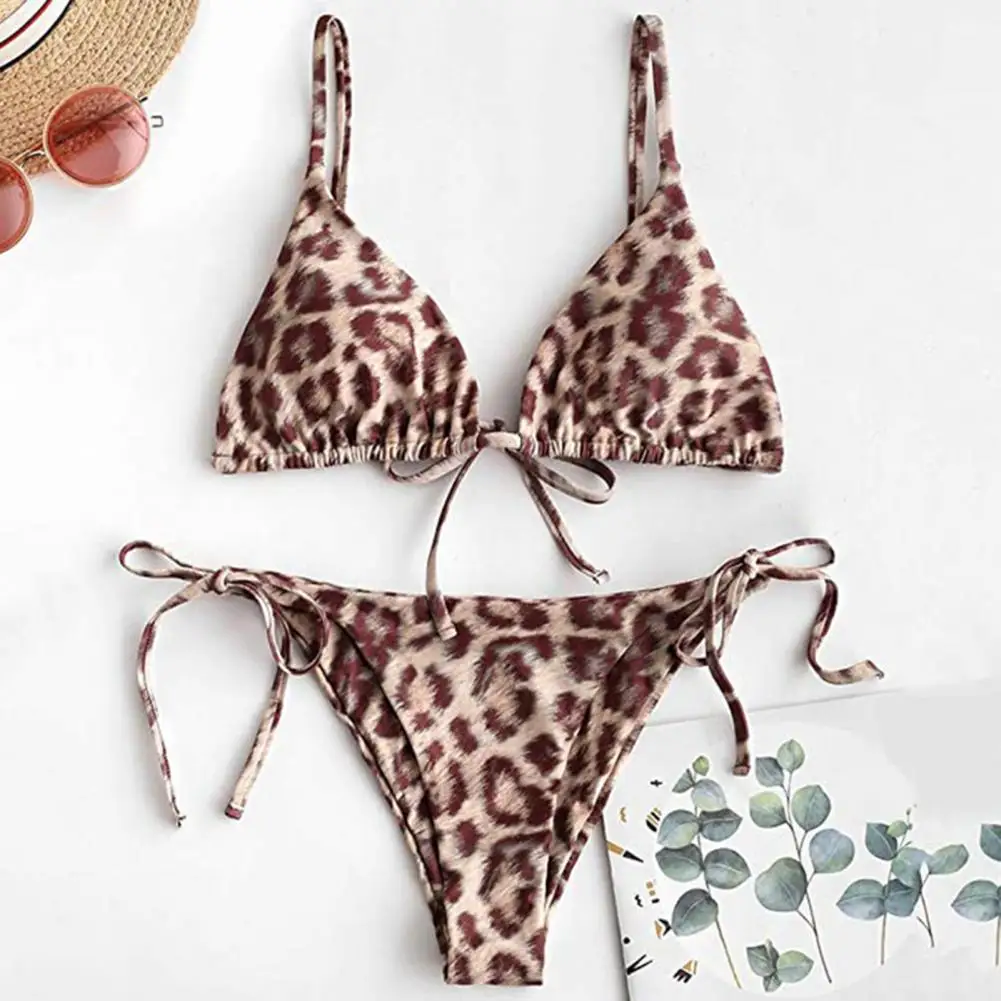 Top Trends: Sexy Micro Bikinis 2022 Women Bikini Brazilian Bikini Set Padded Two-piece Leopard Bathing Suit New Triangle Swimwear Beach Wear Shoppable Styles