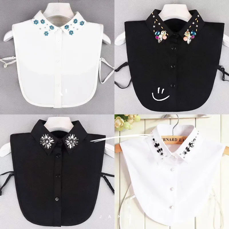 Top Trends: 2024 New Fake Collar For Shirt Detachable Collars Solid Shirt Lapel Blouse Top Men Women White Girls Top Clothes DropShipping Shoppable Styles