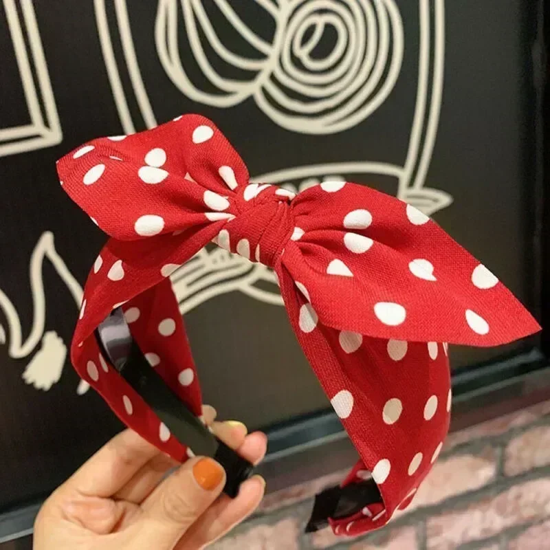 Top Trends: 2023 Fashion Trend Women&#039;s Wide Headband Bow Knot Cross Sweet Korean Style Polka Dot Hairband Cute Hair Hoop Headwear Headdress Shoppable Styles