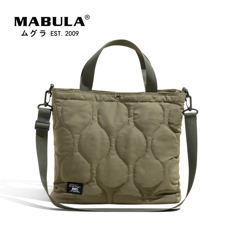 Top Trends: MABULA Simple Quilted Women Hobo Tote Handbags Soft Cotton Padded Crossbody Bag Large Capacity Winter Pillow Work Purses Shoppable Styles