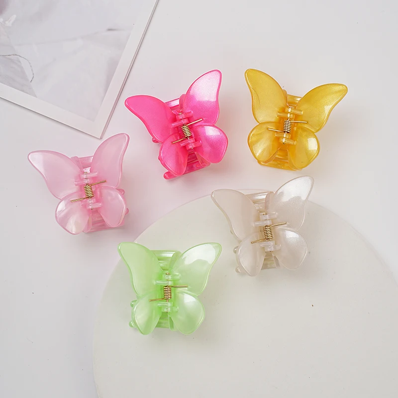 Top Trends: Newyearn Unbreakable Fashion Girl Pearl Glossy Butterflies Claws Hair Clips For Women Daily Use Shoppable Styles