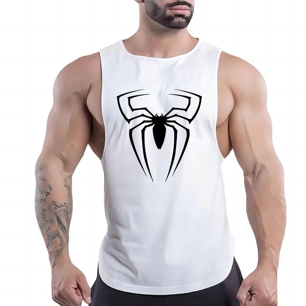 Top Trends: Summer New Men'S Outdoor Simple Breathable Lightweight Street Sleeveless Vest Gym Outdoor Casual Spider Print Quick Drying Shoppable Styles