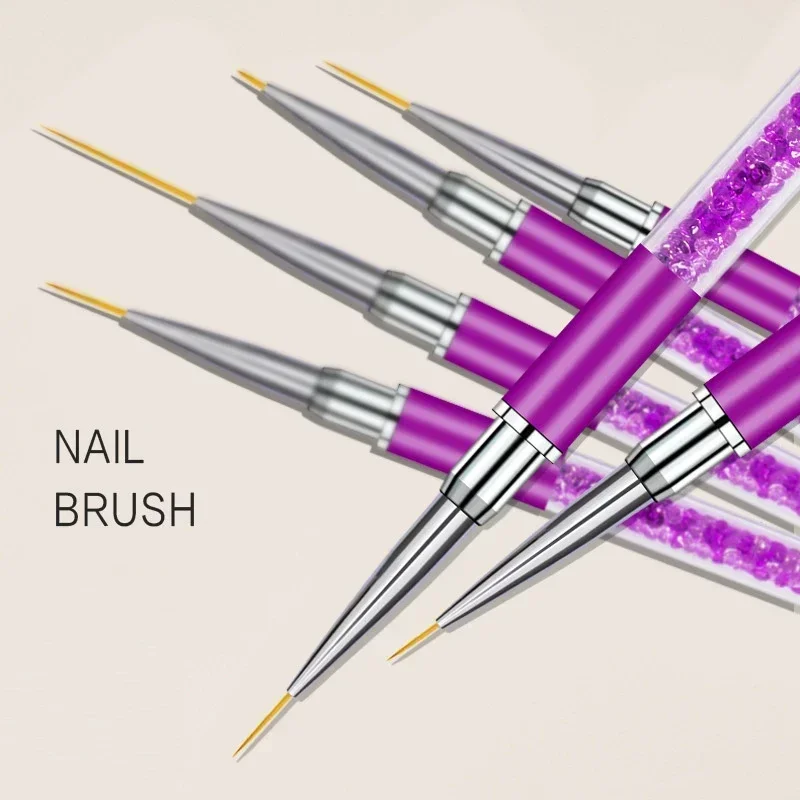 Top Trends: Nail Art Brush Liner Stripe Flower Drawing Painting Pen Acrylic UV Gel Extension Nail Grids Brush DIY Drawing Manicure Tools Shoppable Styles - Image 2