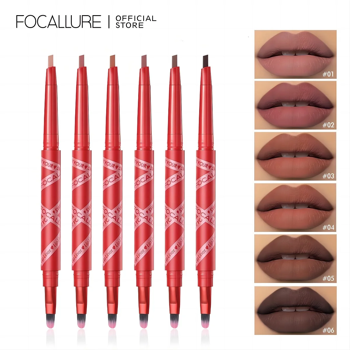 Top Trends: FOCALLURE Matte Lipliner Waterproof Long-lasting Natural Charming Lip Liner Contour Lipstick Pencil Women Lips Makeup Cosmetics Shoppable Styles