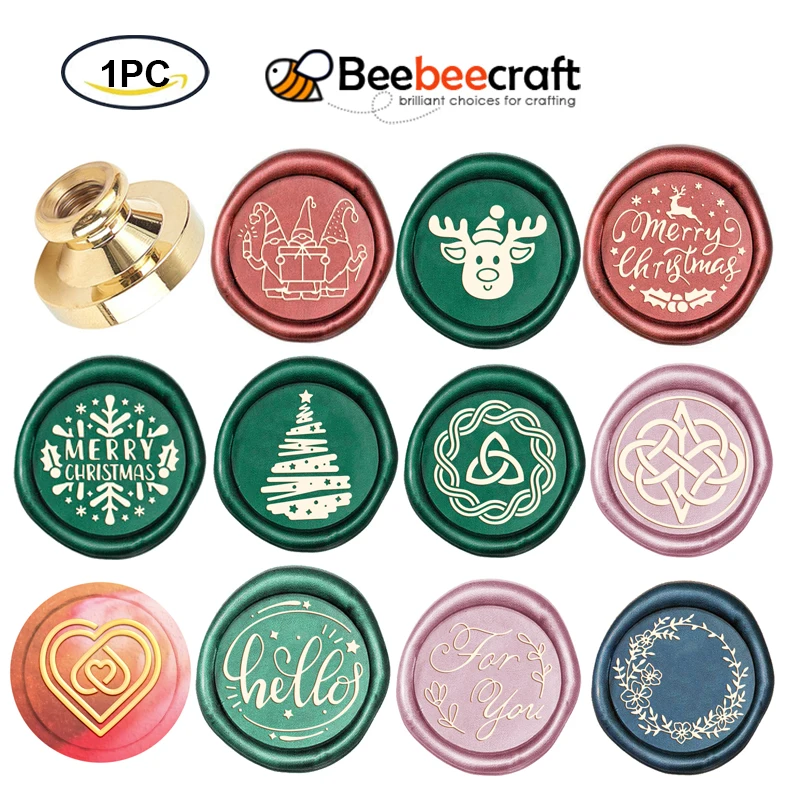 Top Trends: 1PC Wax Seal Stamp Head Replacement Vintage Sealing Wax Stamp Heads Only Handle For Envelopes Cards Christmas Halloween Wedding Shoppable Styles