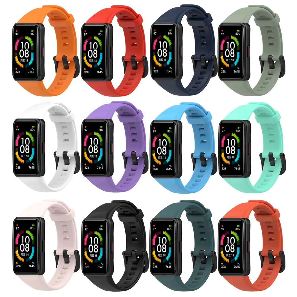 Top Trends: Silicone Strap For Huawei Band 6 / 6 Pro Strap Smart Watch Adjustable Wristband Replacement Correa Bracelet Honor Band 6 Strap Shoppable Styles