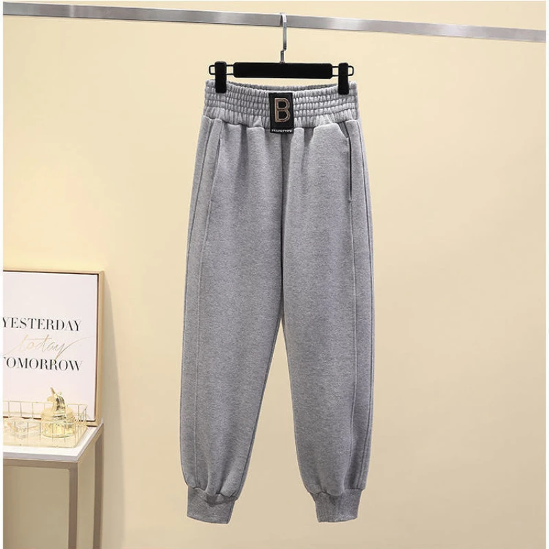 Top Trends: Autumn And Winter Women's Set New Korean Thickened Sweatpants Set Female Student High Collar Hooded Top Two Piece Set Shoppable Styles - Image 6