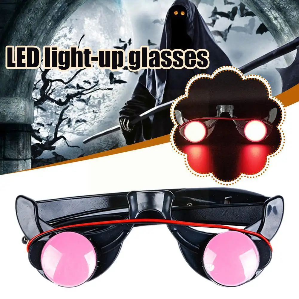 Top Trends: LED Luminous Glasses Funny Red Eyes Kids Halloween Clown Props Glasses Prop Cosplay Masquerade Party Anime Accessories Carn U1A4 Shoppable Styles