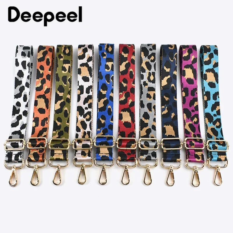 Top Trends: Deepeel Women 3.8cm Wide Colorful Bag Strap Leopard Shoulder Straps Accessories Female Nylon Adjustable Crossbody Bags Belt Shoppable Styles