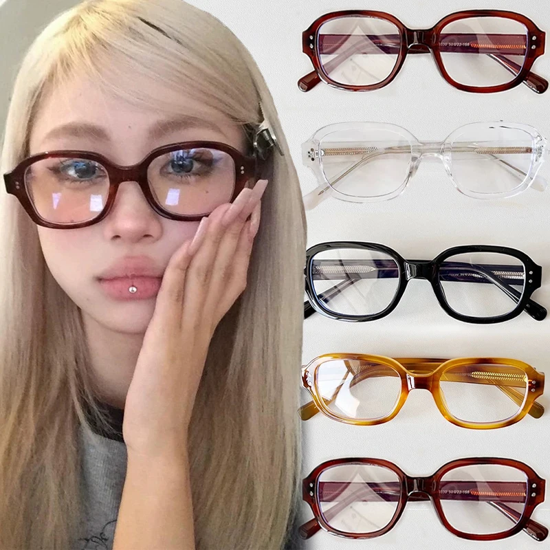 Top Trends: Retro Square Frame Eyeglass Women Red Computer Reading Glasses Clear Blue Light Blocking Eyewears Vintage Decorative Goggles Shoppable Styles