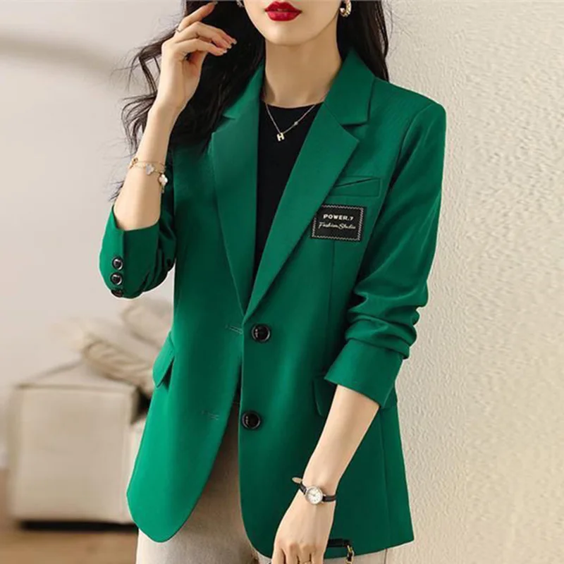 Top Trends: Fashion Solid Color Button Spliced Loose Casual Blazer Women Clothing 2023 Autumn New Korean Tops All-match Office Lady Blazers Shoppable Styles