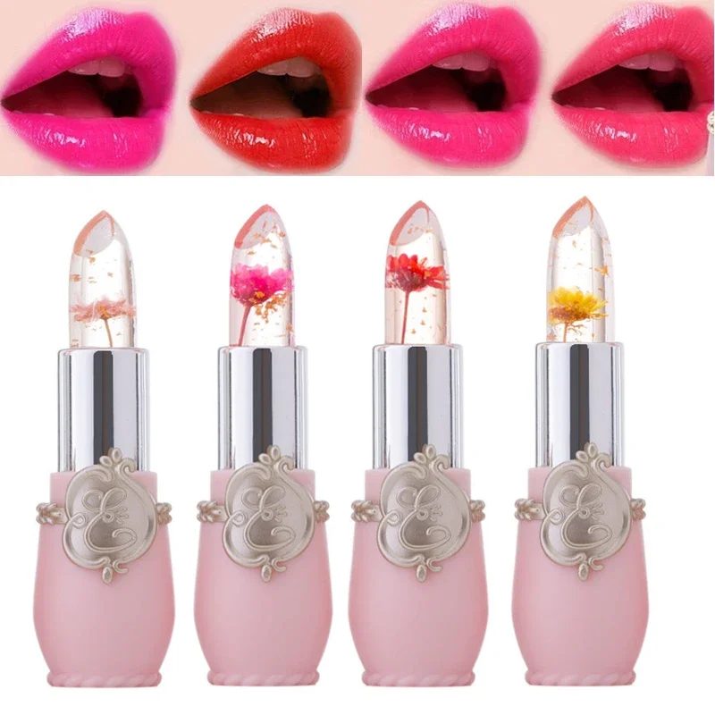 Top Trends: Crystal Jelly Lip Balm Lipstick Flower Temperature Color Changing Lip Balm Gloss Transparent Long Lasting Moisturizer Makeup HOT Shoppable Styles