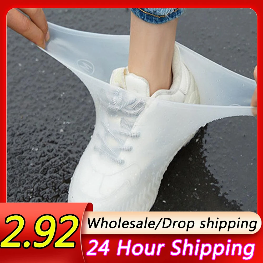 Top Trends: Thicken Silicone Rain Boots Waterproof Shoe Cover Foot Wear High Elastic Unisex Shoe Cover Protector Rainy Day Shoe Accessories Shoppable Styles