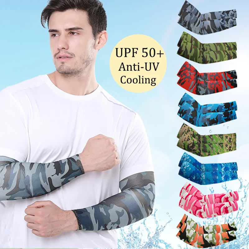 Top Trends: 2PCs Unisex Cool Arm Sleeves Sunscreen Sports Sun Protection Arm Warmers Outdoor Men Fishing Cycling Sleeves Fitness Arm Cover Shoppable Styles