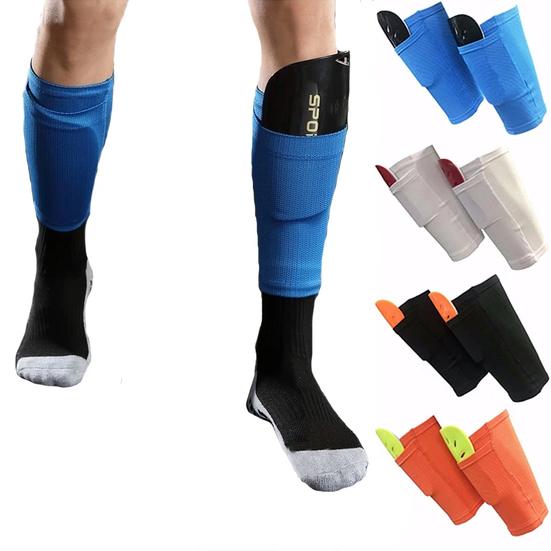 Top Trends: Football Double-Layer Shin Guards Sleeves Adults Kids Perspiration Soccer Socks Universal Inserts Match Fixed Sleeves Calf Guard Shoppable Styles