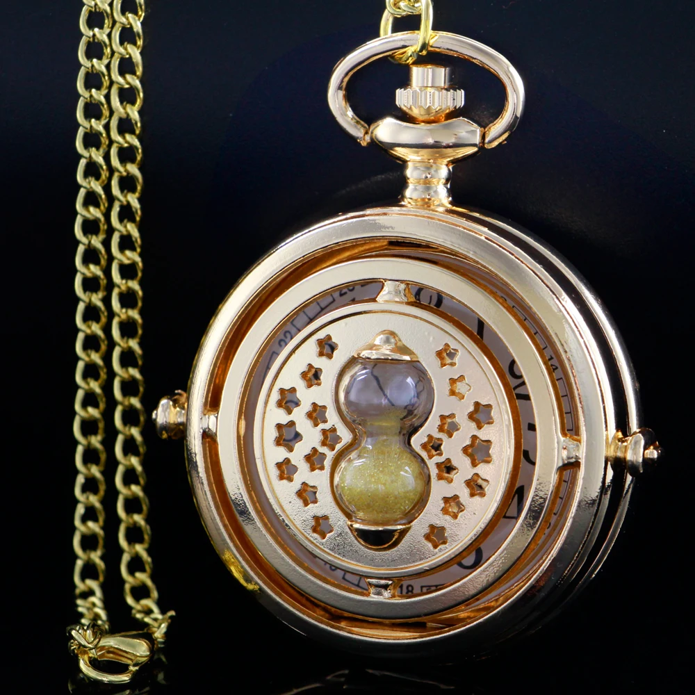 Top Trends: 2023 New Hollow Hourglass Design Pocket Watch For Women Men Luxury Gold Quartz Necklace With Chain Gifts Clock Reloj Hombre Shoppable Styles