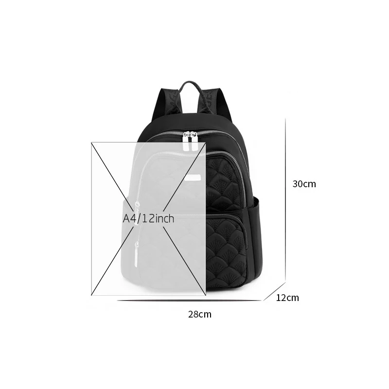 Top Trends: 2023 New Women Nylon Backpacks Multi-Layers Casual Travel Bags Embroidery School Bags For Teenager Girls Mochila Feminino Shoppable Styles - Image 6