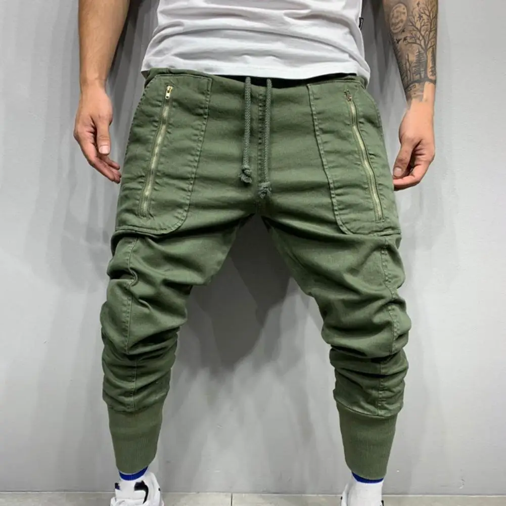 Top Trends: 2022 New Cargo Pants Men Green Fashion Casual Pencil Trousers Multi-Pocket Zipper Hip Hop Style Men Harem Pants Joggers штаны Shoppable Styles